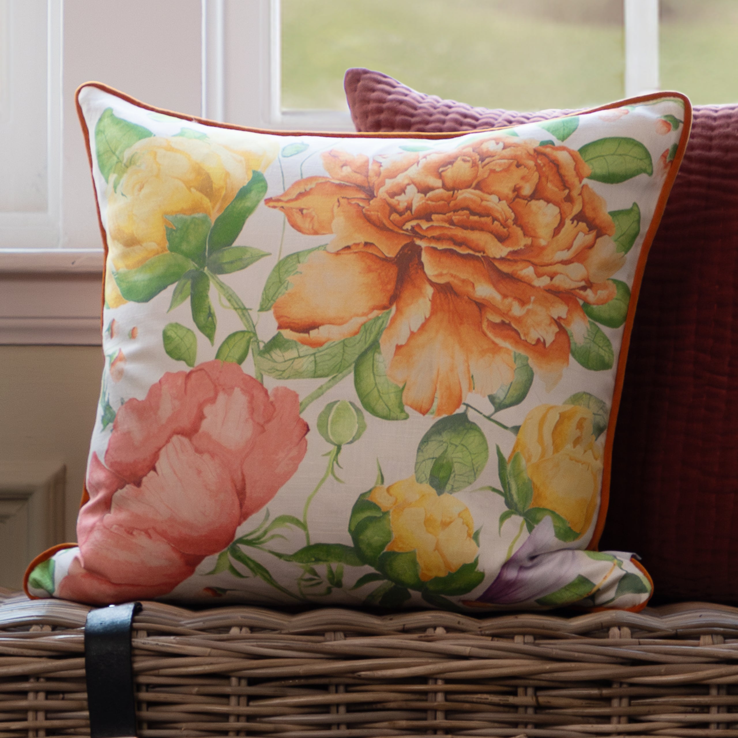 Maisie Printed Piped Cushion