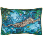 Majorelle Leopard Outdoor Piped Cushion