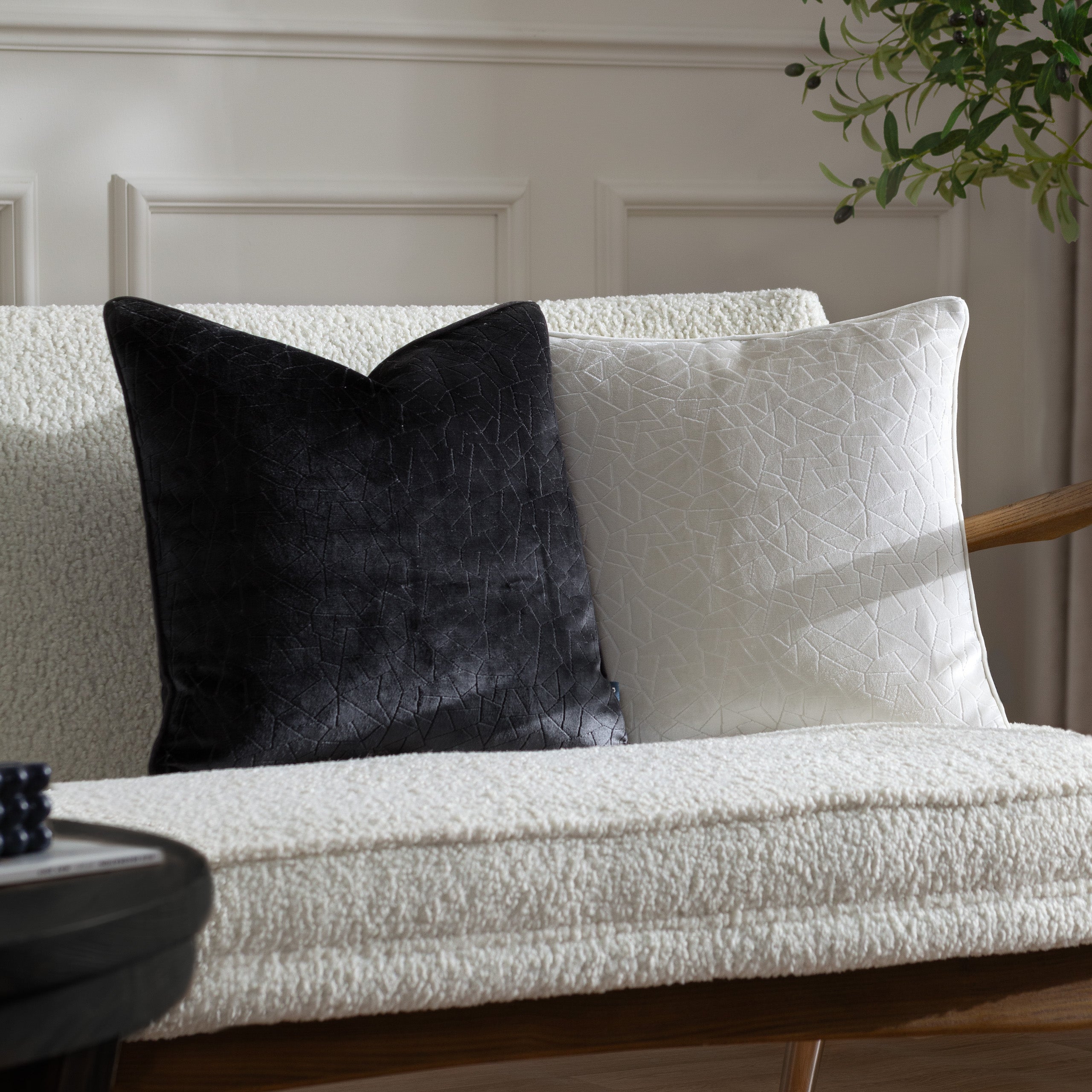 Malans Piped Velvet Cushion