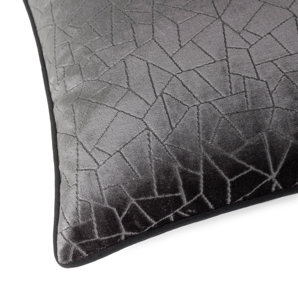 Malans Cut Velvet Piped Cushion