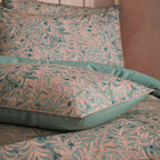 Malory Traditional Floral Printed Piped Duvet Cover Set