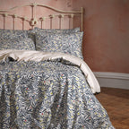 Malory Traditional Floral Printed Piped Duvet Cover Set