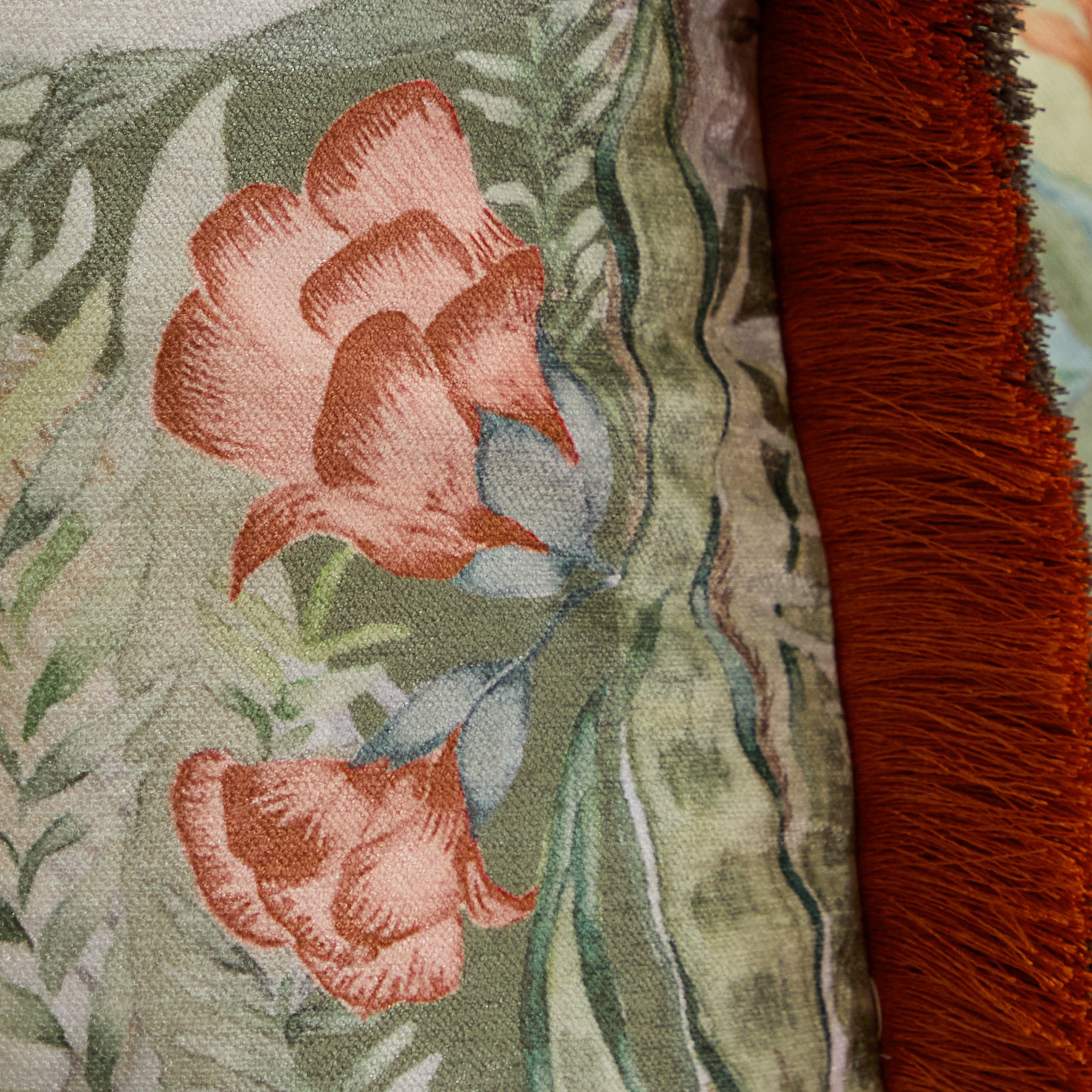 Mangrove Printed Velvet Cushion