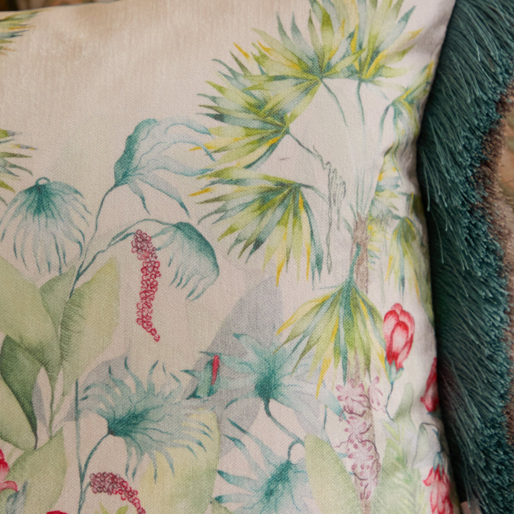 Mangrove Printed Velvet Cushion