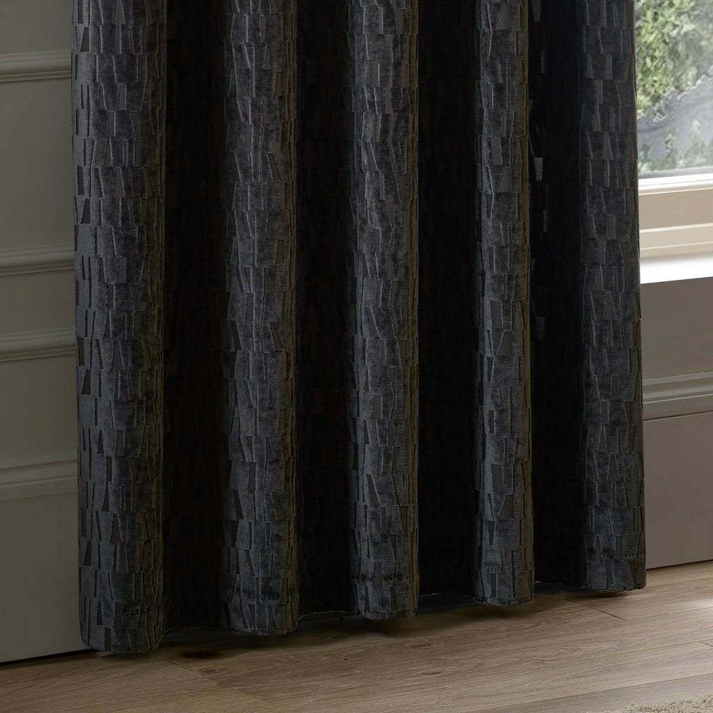 Manhattan Velvet Room Darkening Eyelet Curtains