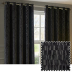 Manhattan Velvet Room Darkening Eyelet Curtains