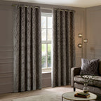 Manhattan Velvet Room Darkening Eyelet Curtains