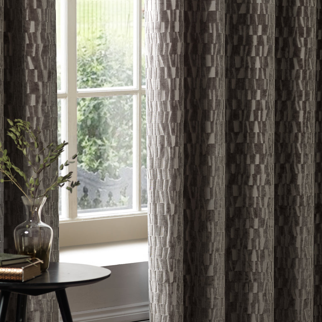 Manhattan Velvet Room Darkening Eyelet Curtains