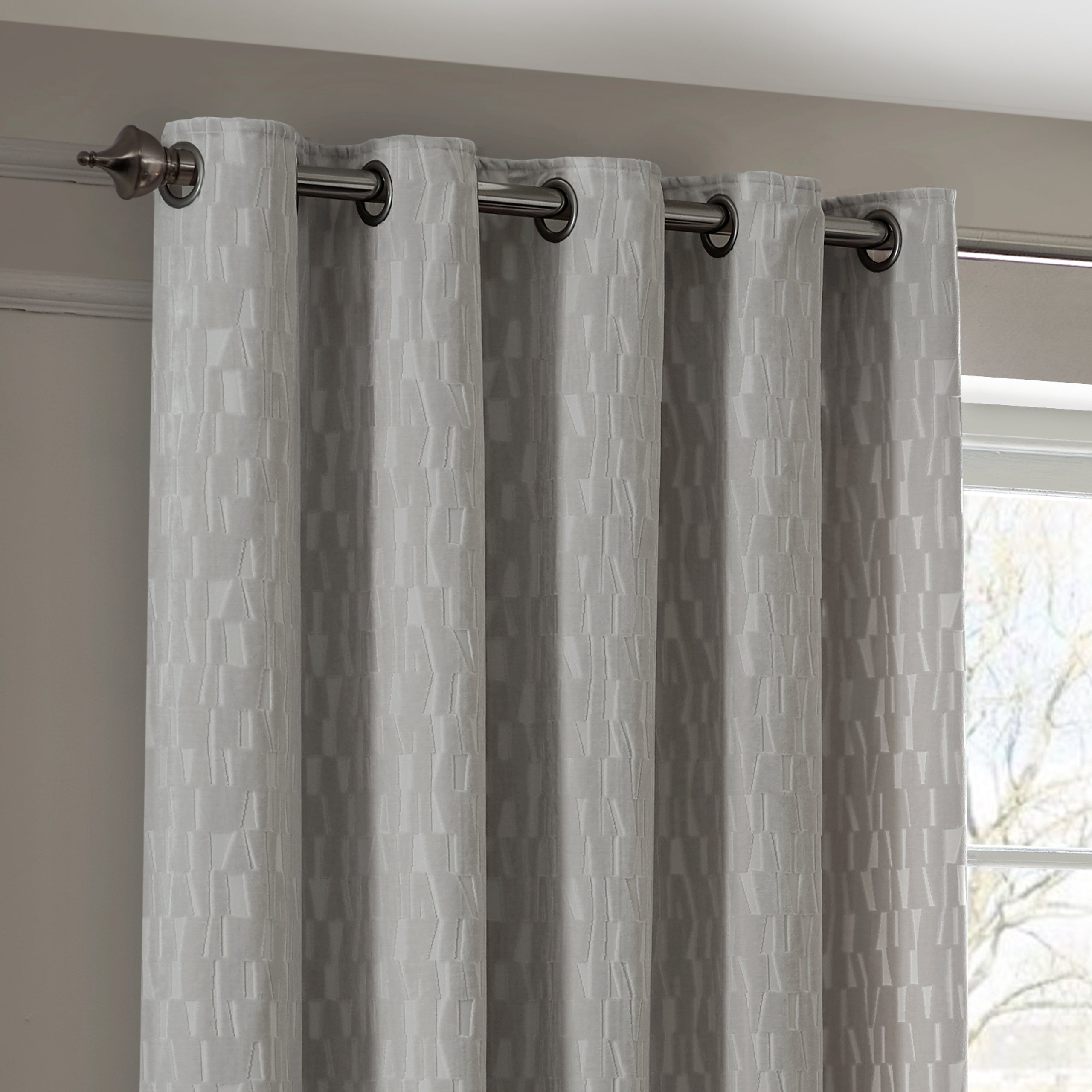 Manhattan Velvet Room Darkening Eyelet Curtains