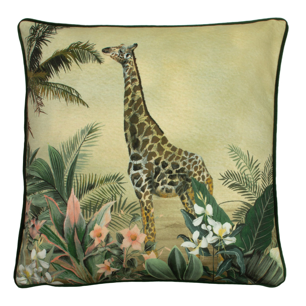 Manyara Giraffe Square Cushion