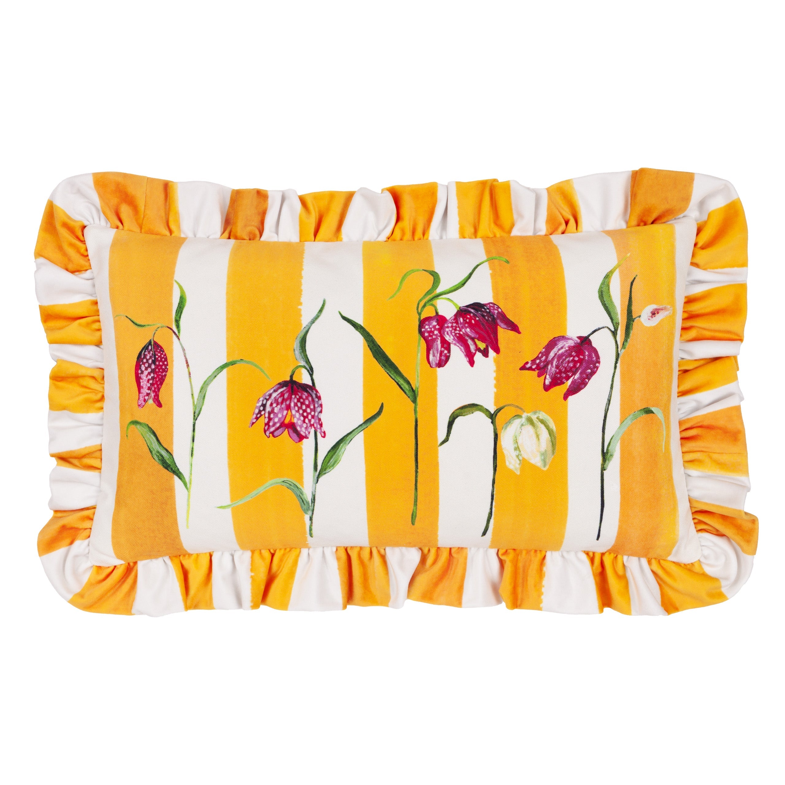 Marais Fritillaries Printed Chenille Cushion