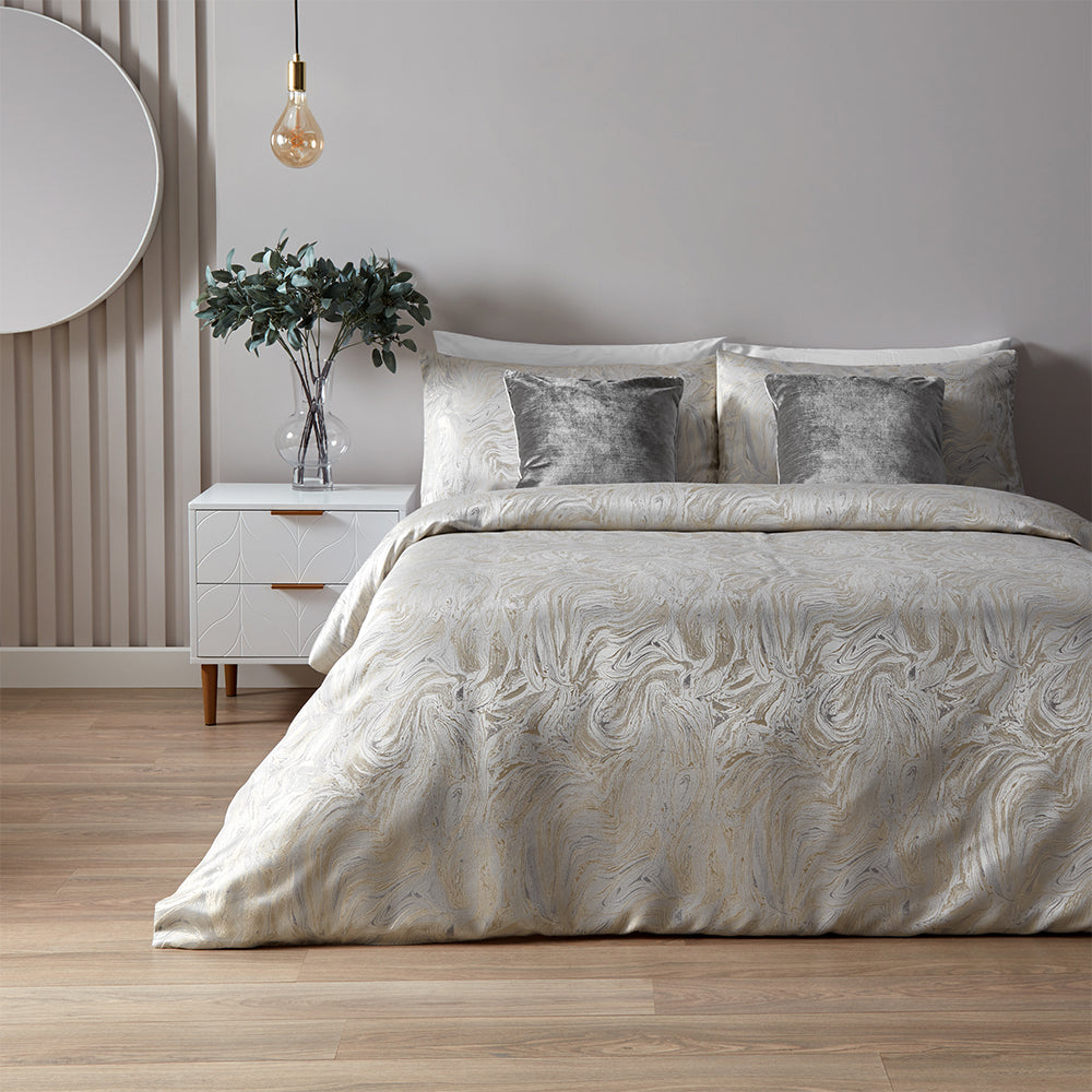 Marble Jacquard Duvet Cover Set