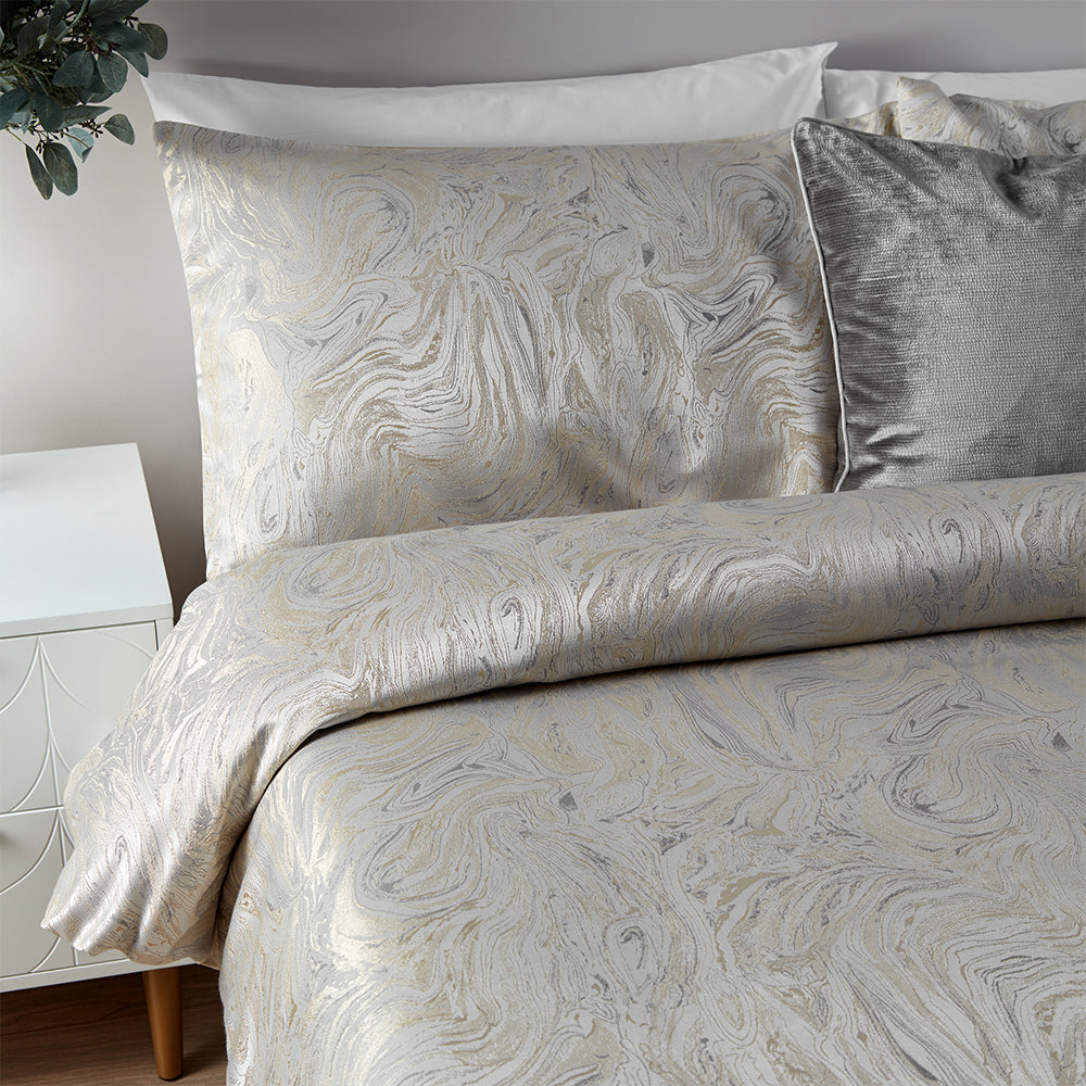 Marble Jacquard Duvet Cover Set