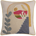 Margo Embroidered Piped Cushion