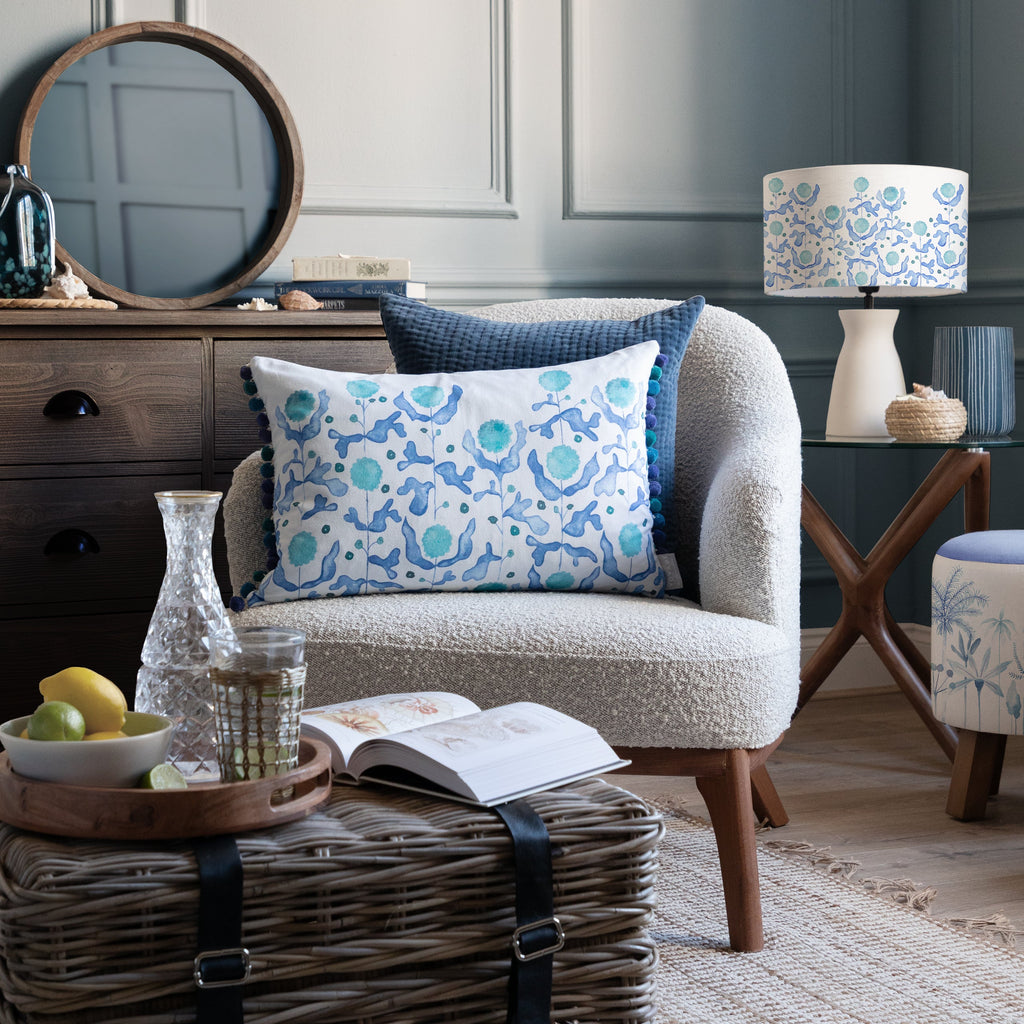 Mariani Printed Pom Pom Cushion