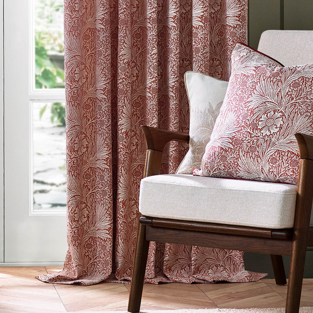 Marigold Floral Jacquard Pencil Pleat Curtains