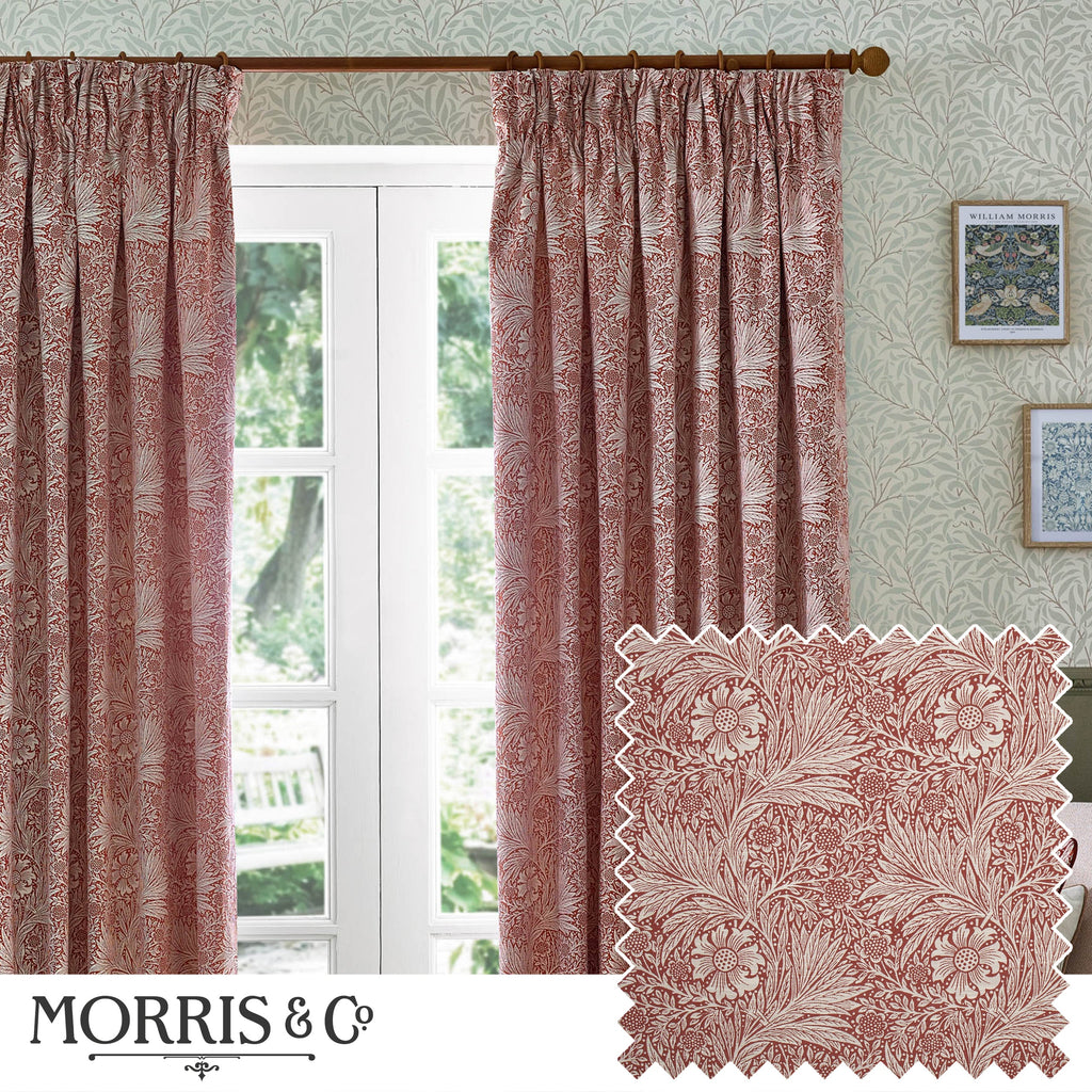 Marigold Floral Jacquard Pencil Pleat Curtains