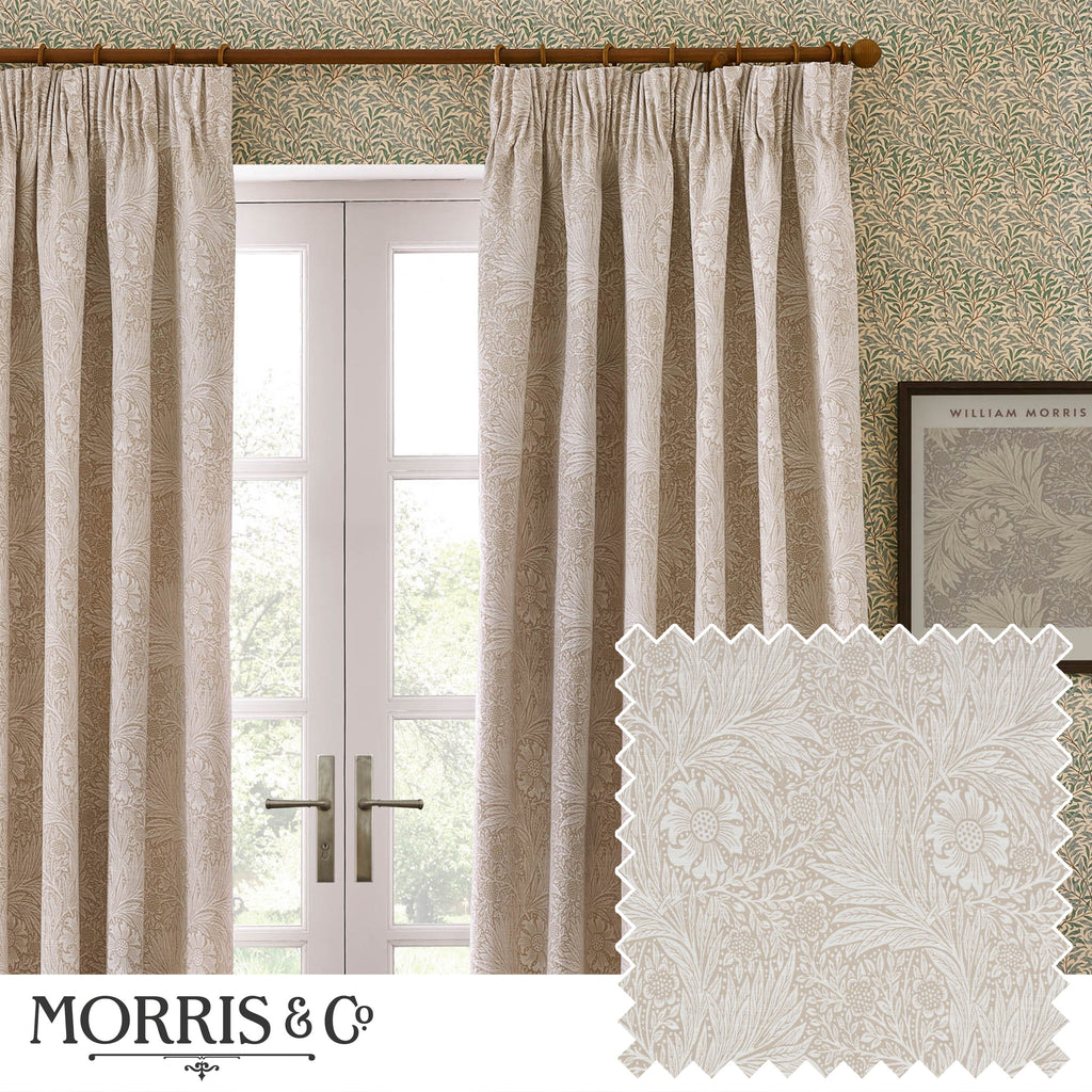 Marigold Floral Jacquard Pencil Pleat Curtains