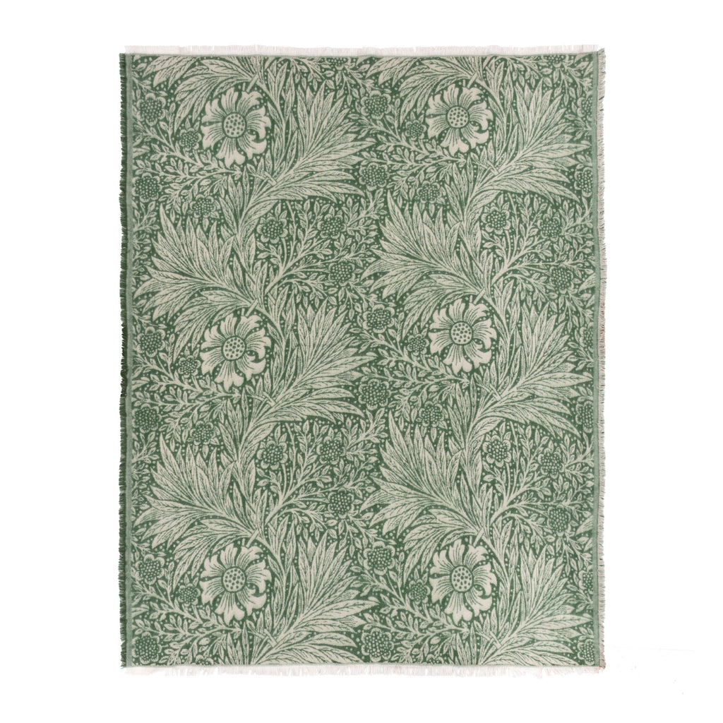 Marigold Jacquard Throw Green