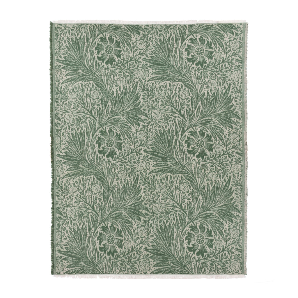 Marigold Jacquard Throw Green