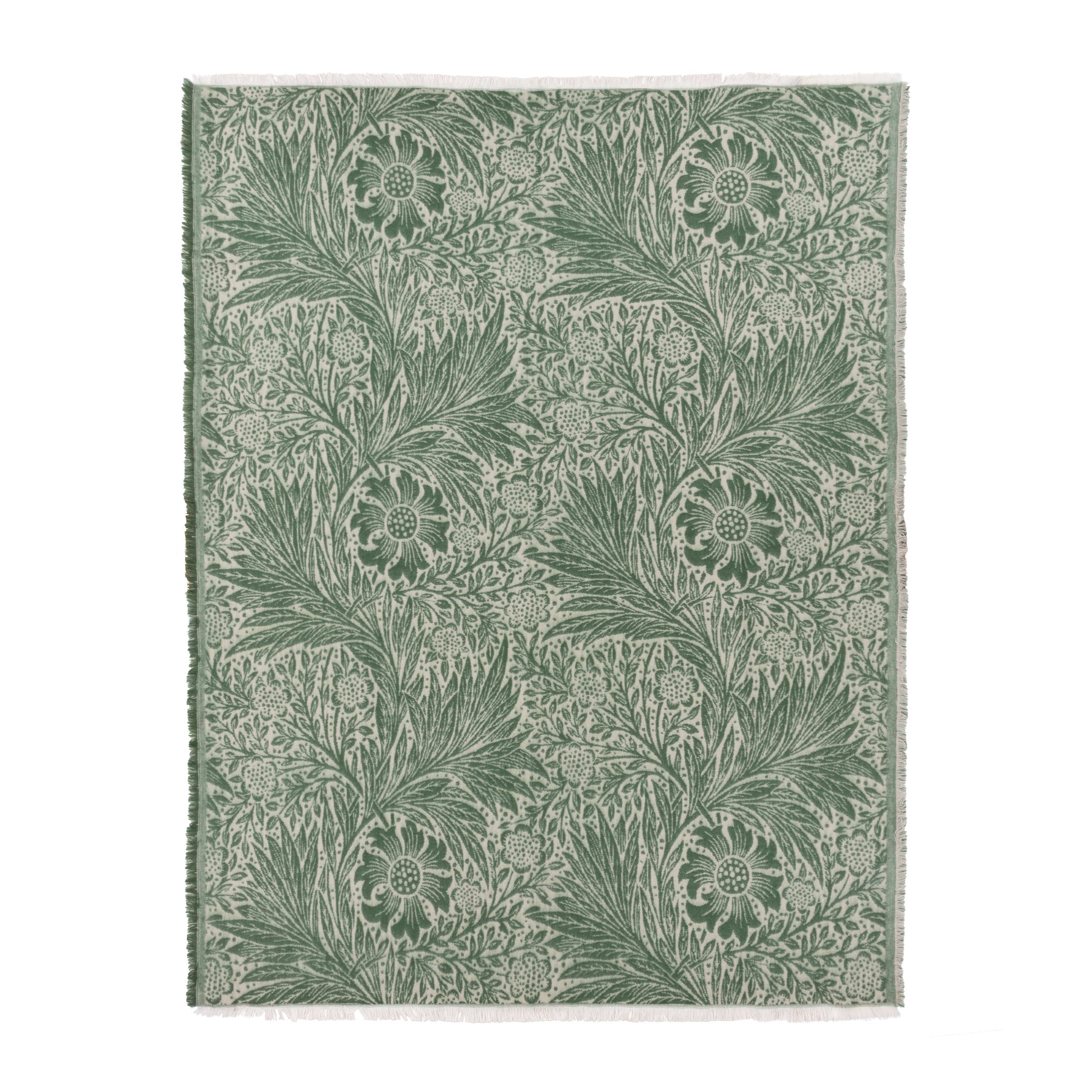 Marigold Jacquard Throw Green
