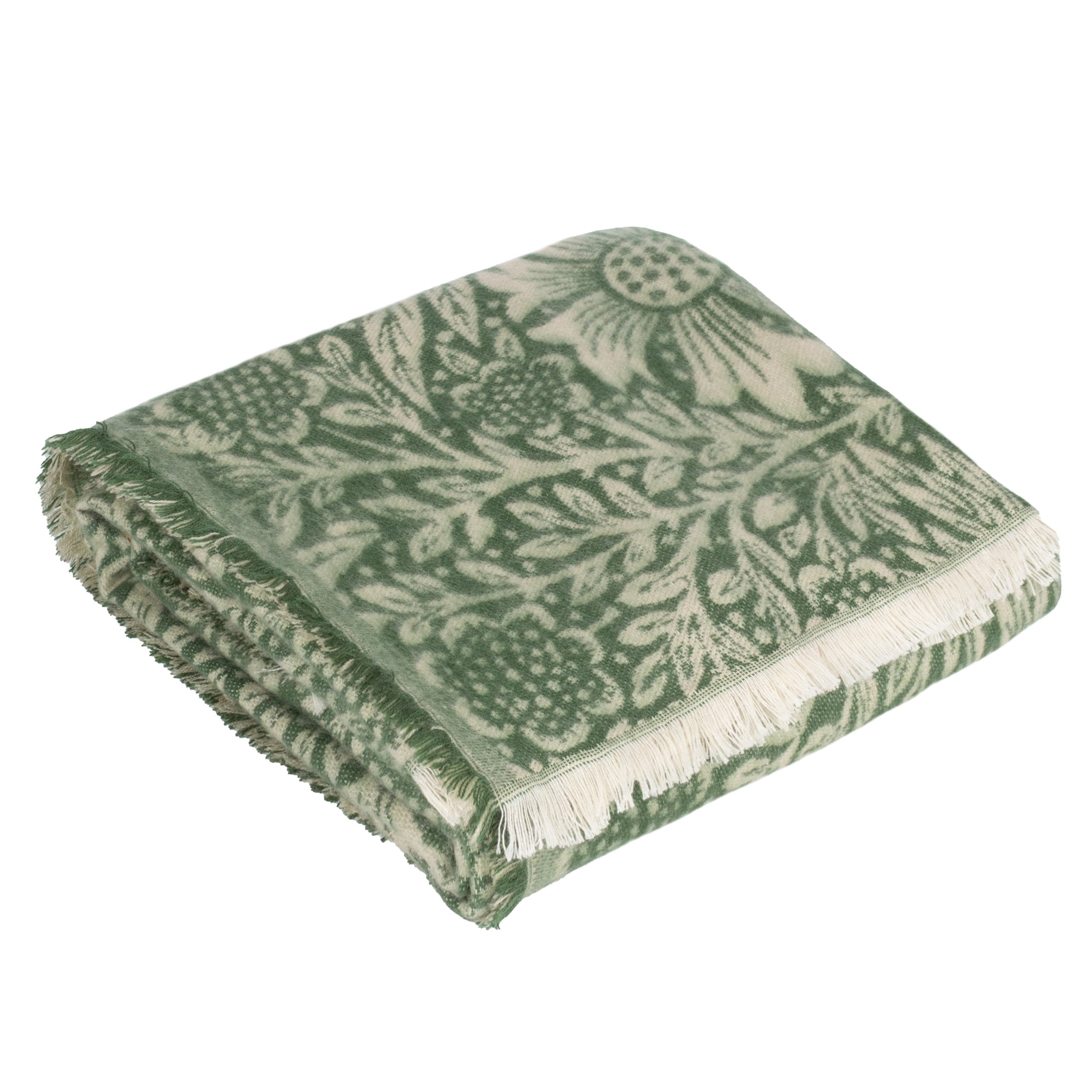 Marigold Jacquard Throw Green