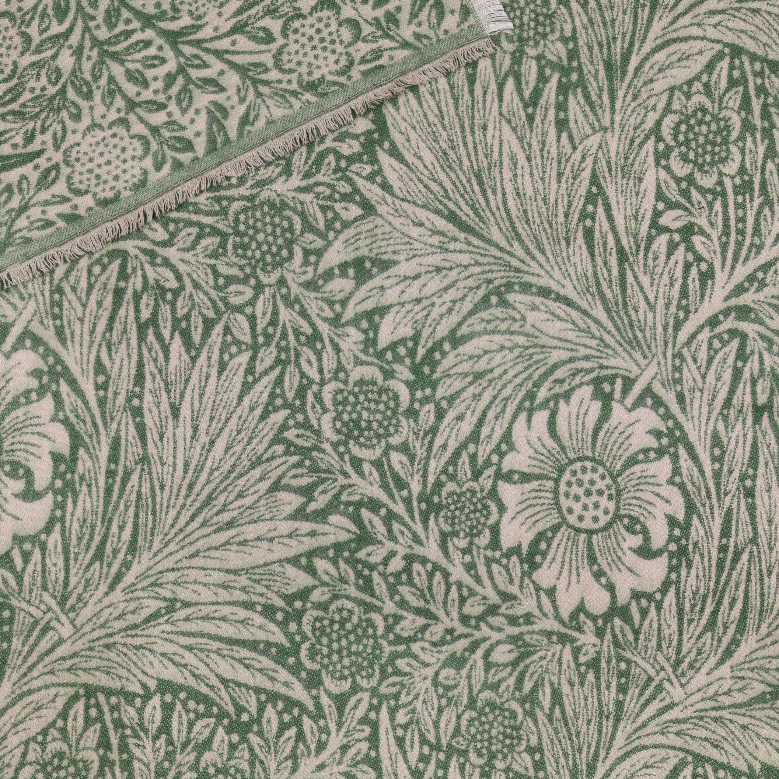 Marigold Jacquard Throw Green