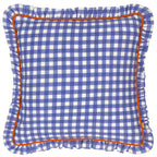 Maude Gingham Reversible Piped Cushion