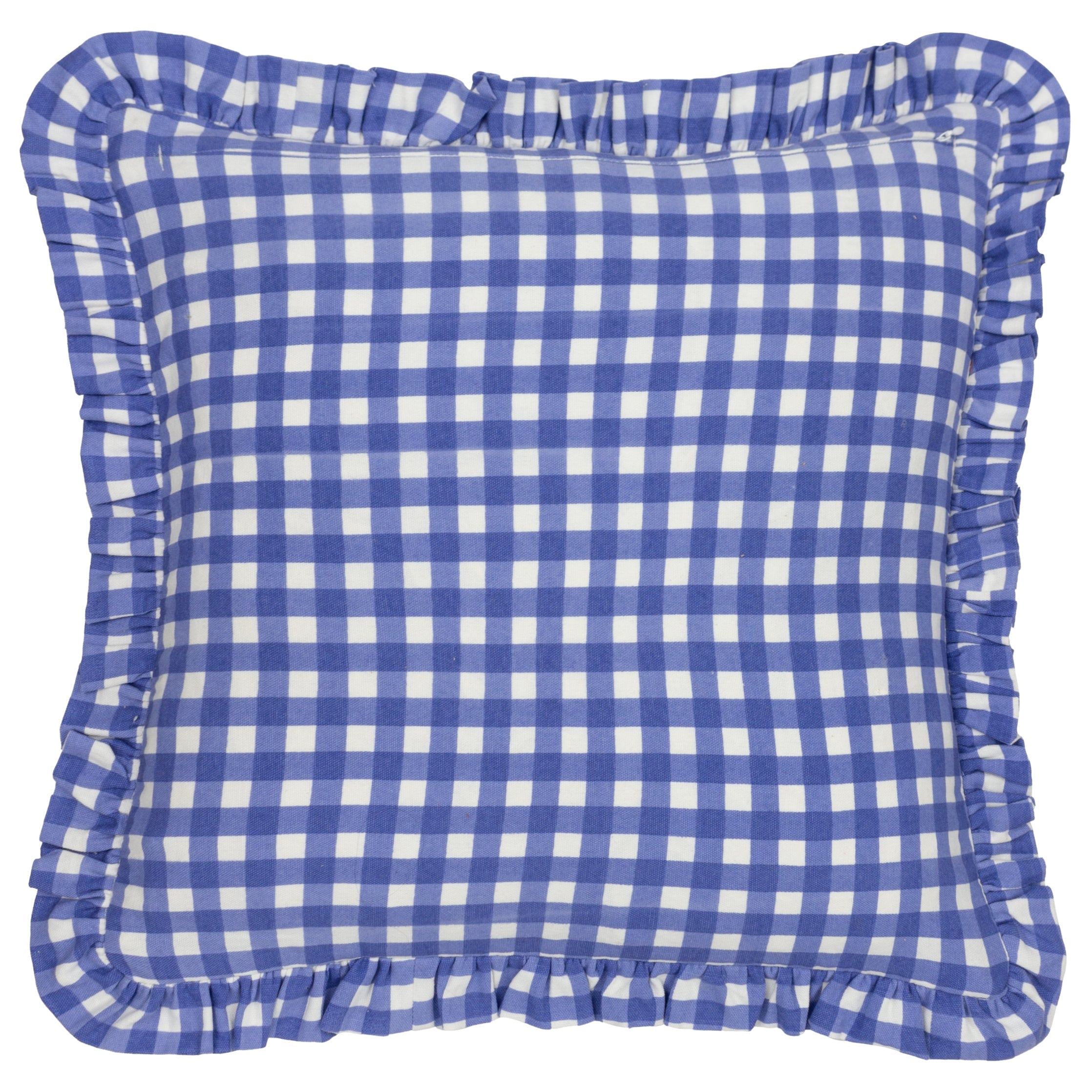 Maude Gingham Reversible Piped Cushion
