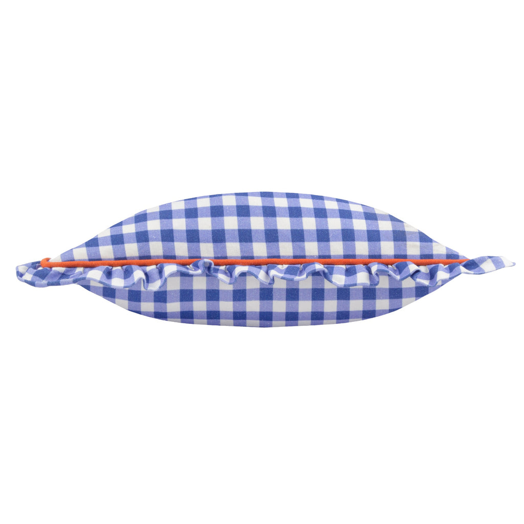 Maude Gingham Reversible Piped Cushion