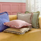 Maude Gingham Reversible Piped Cushion