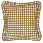 Maude Gingham Reversible Piped Cushion