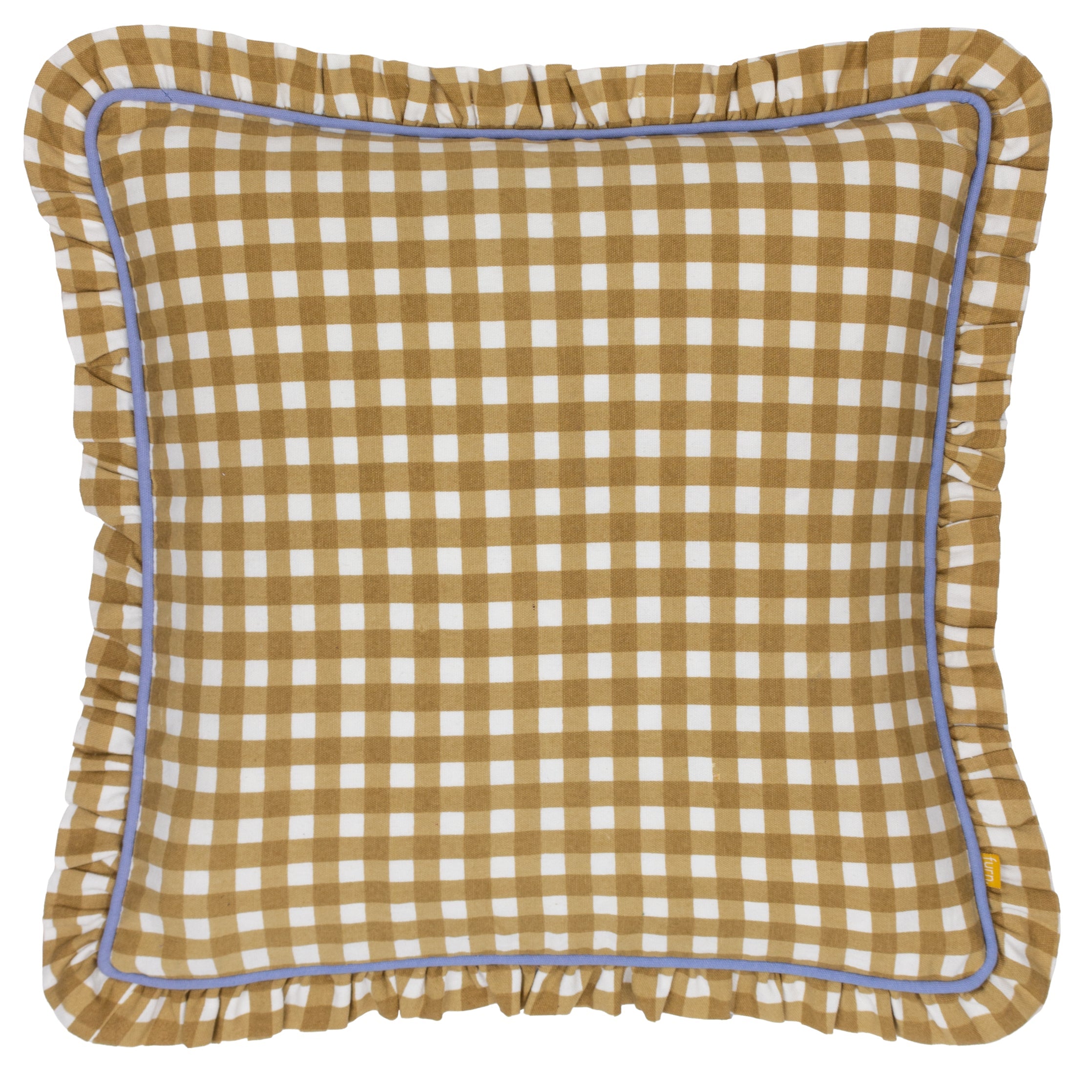 Maude Gingham Reversible Piped Cushion