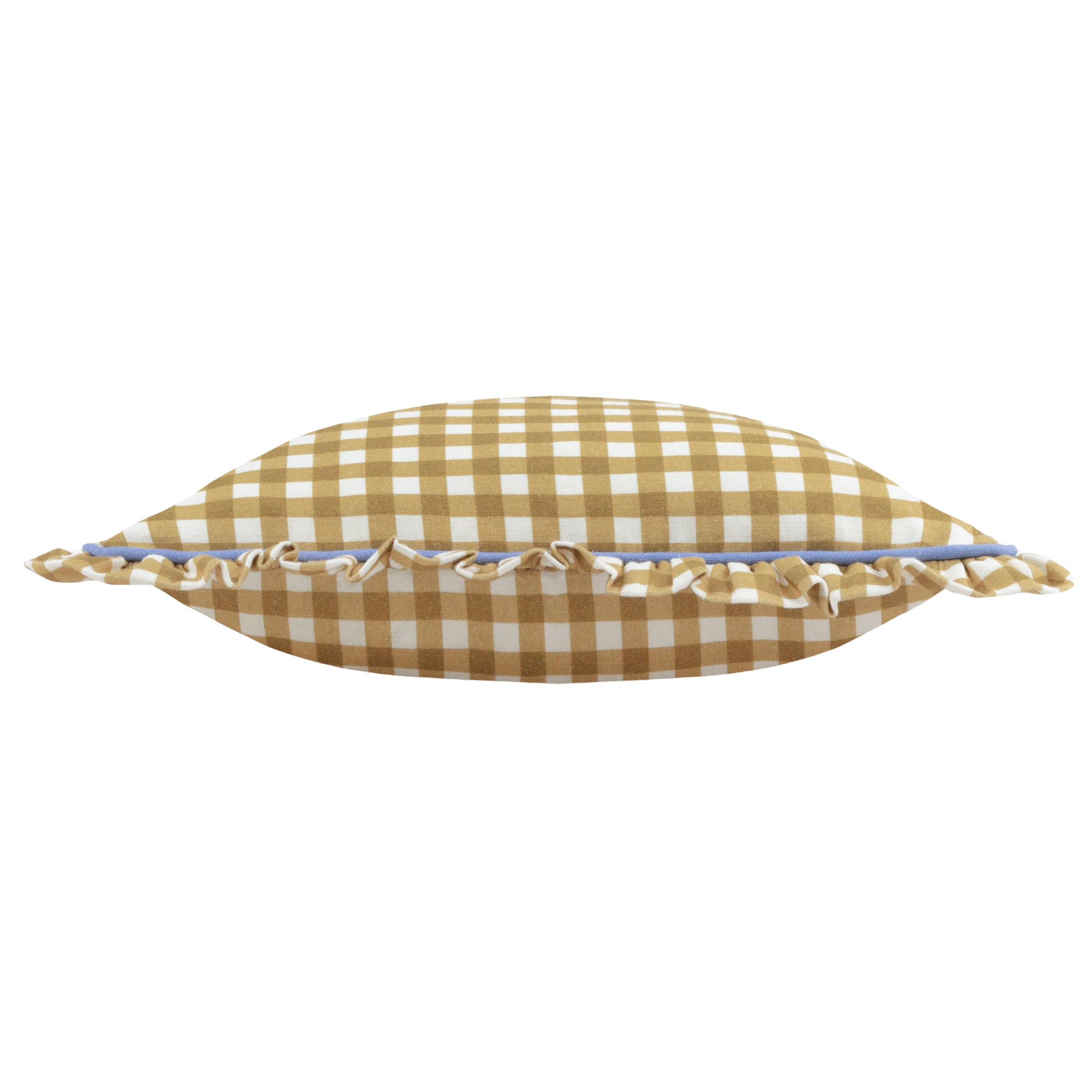 Maude Gingham Reversible Piped Cushion