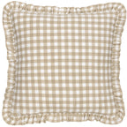 Maude Gingham Reversible Piped Cushion