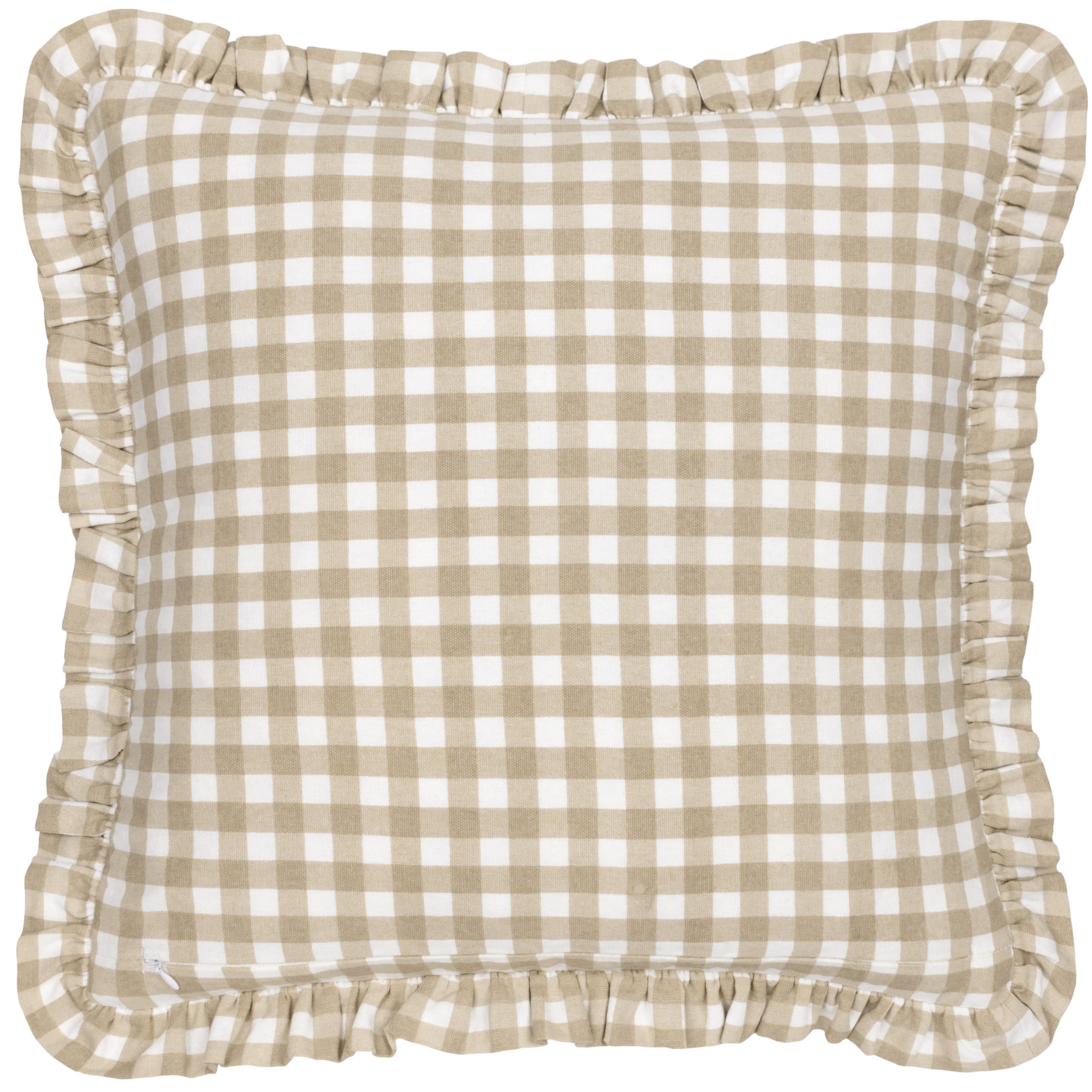 Maude Gingham Reversible Piped Cushion