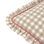 Maude Gingham Reversible Piped Cushion