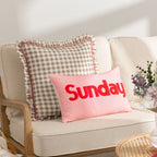 Maude Gingham Reversible Piped Cushion