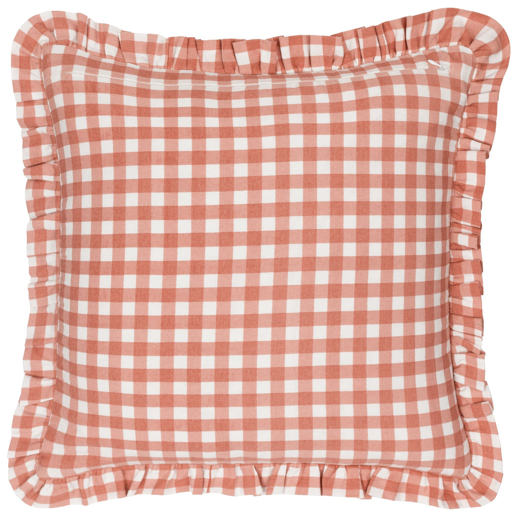 Maude Gingham Reversible Piped Cushion
