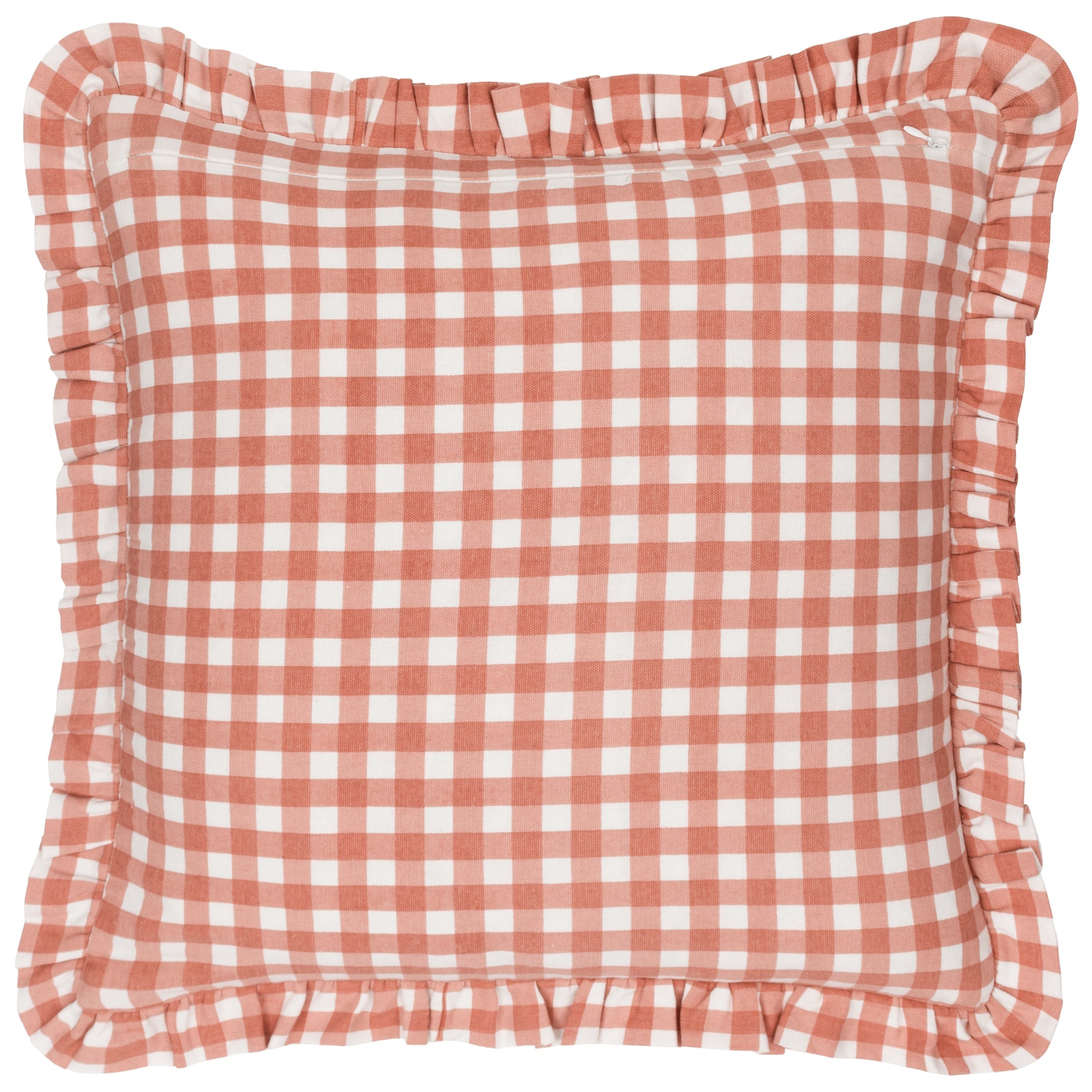 Maude Gingham Reversible Piped Cushion