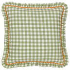 Maude Gingham Reversible Piped Cushion