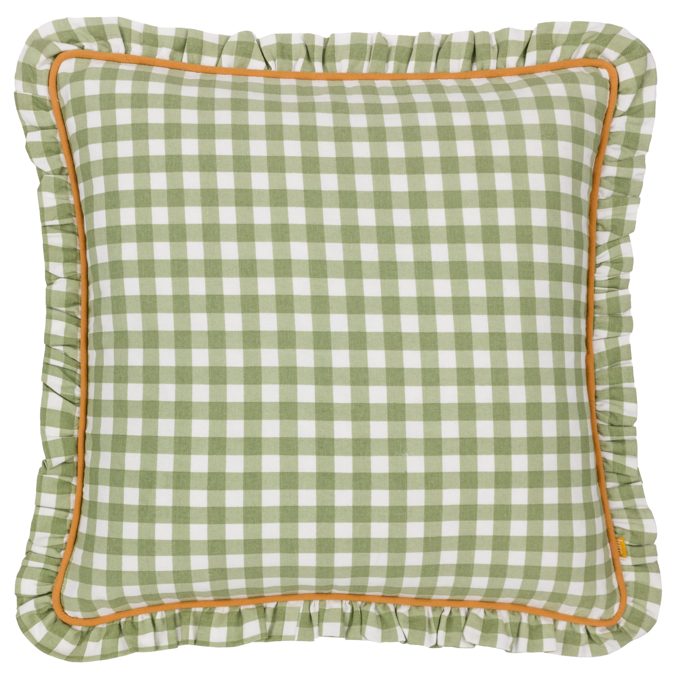 Maude Gingham Reversible Piped Cushion