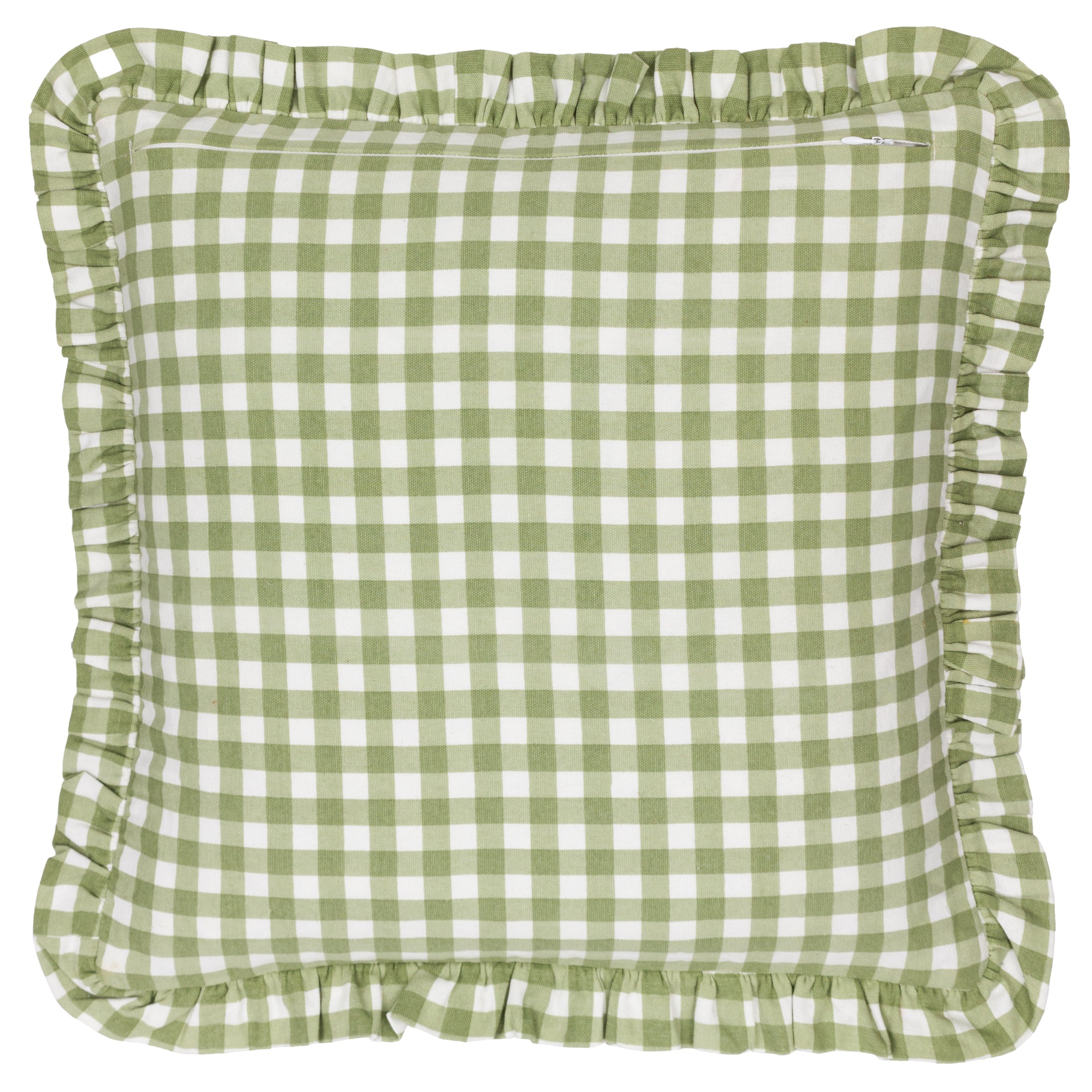 Maude Gingham Reversible Piped Cushion