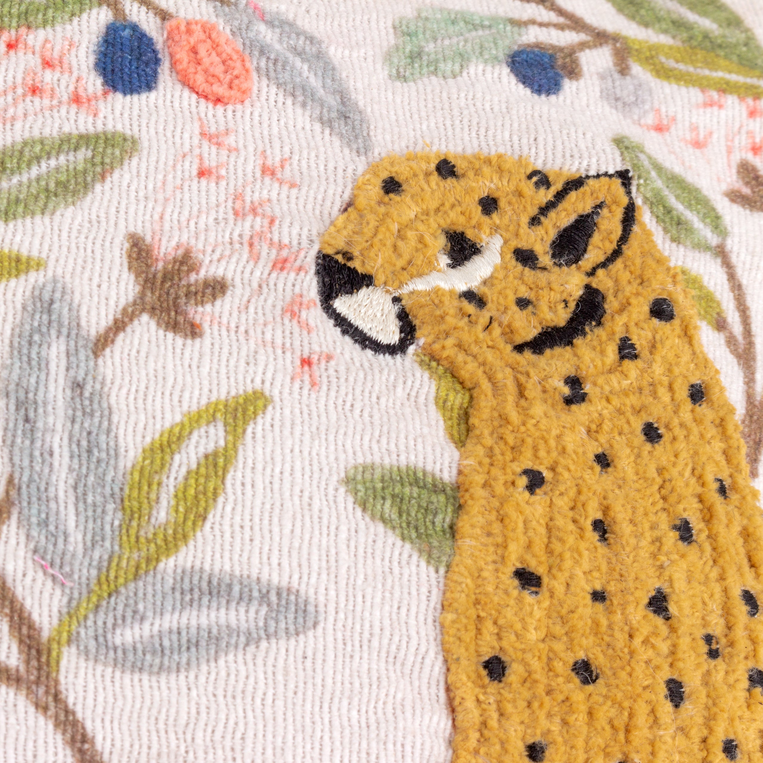 Mirrored Cheetah Embroidered Cushion