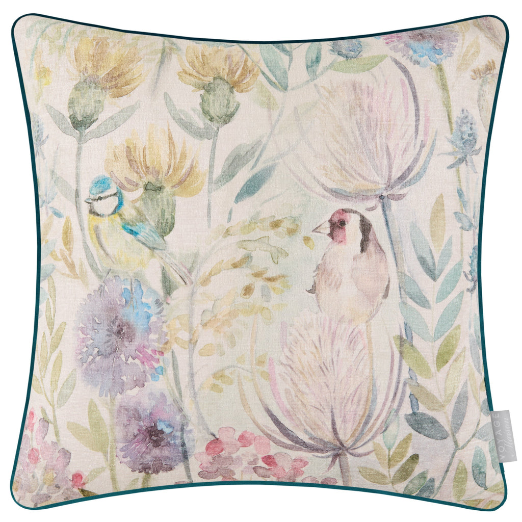 Morning Chorus Printed Square Cushion