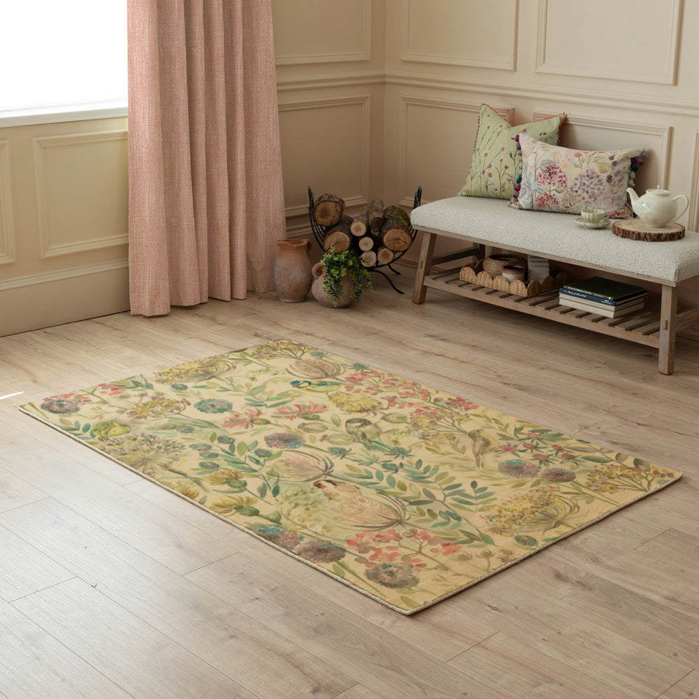 Morning Chorus Printed Wool Rug