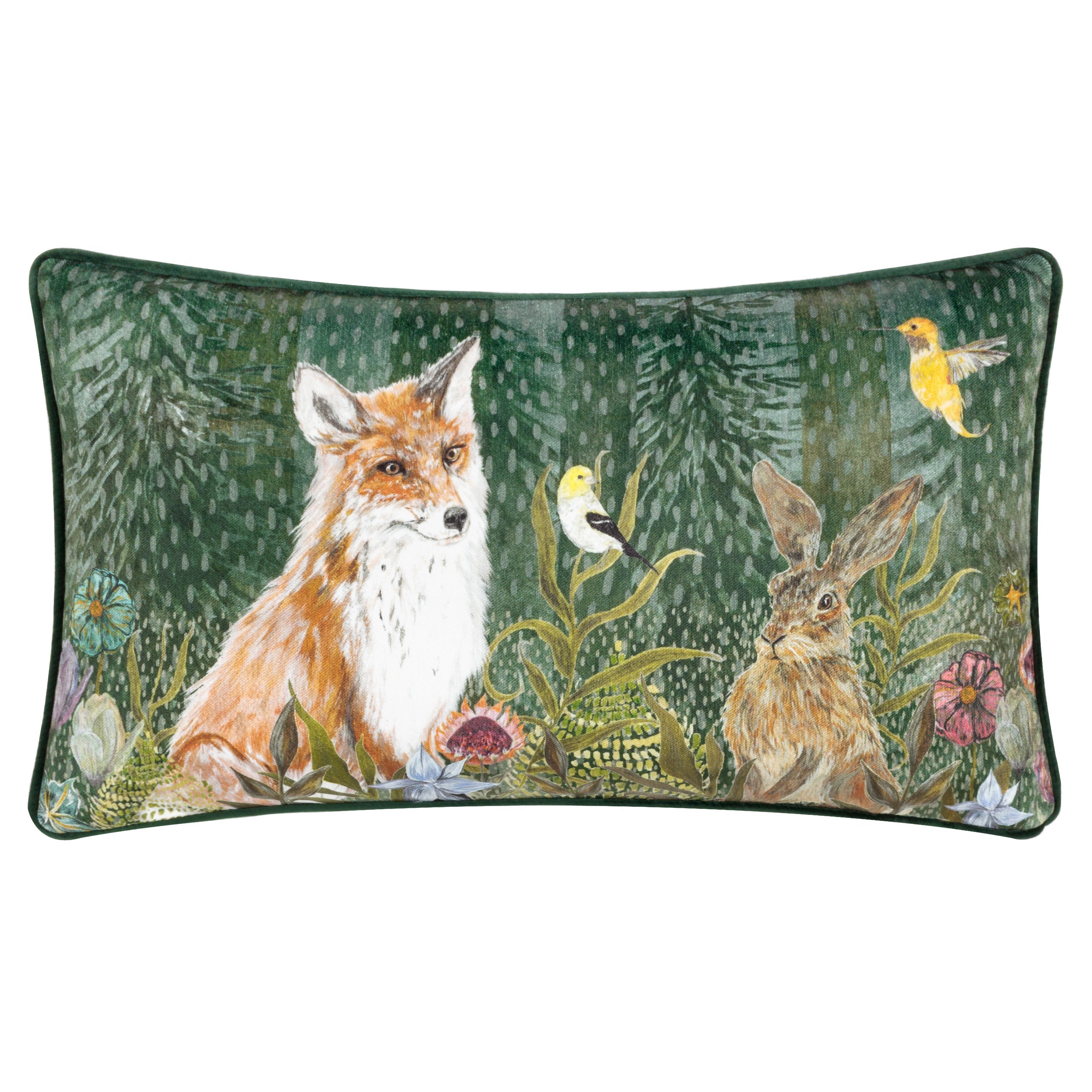 Meadow Bloom Wilds Chenille Piped Cushion