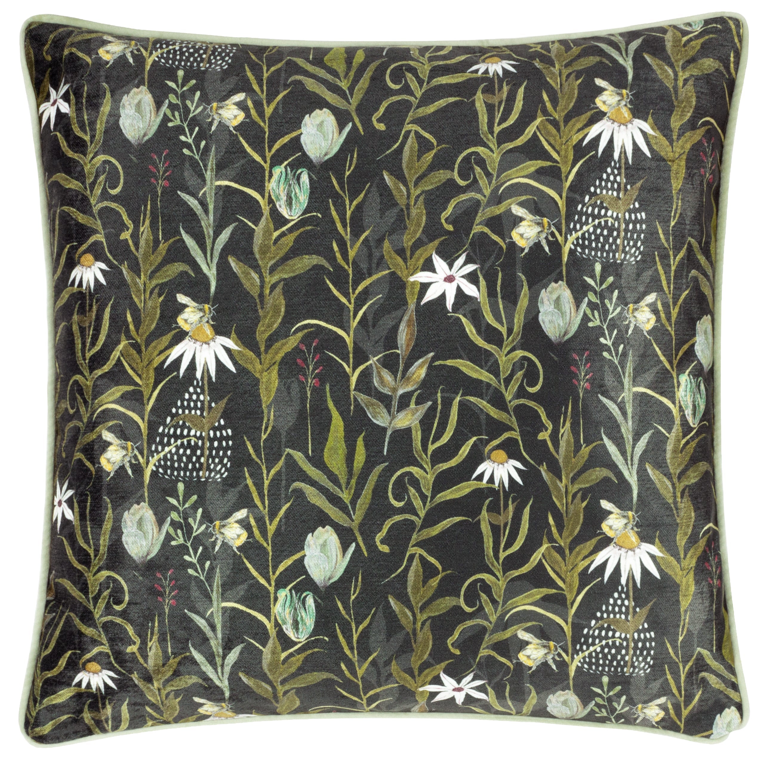 Meadow Bloom Repeat Printed Chenille Cushion