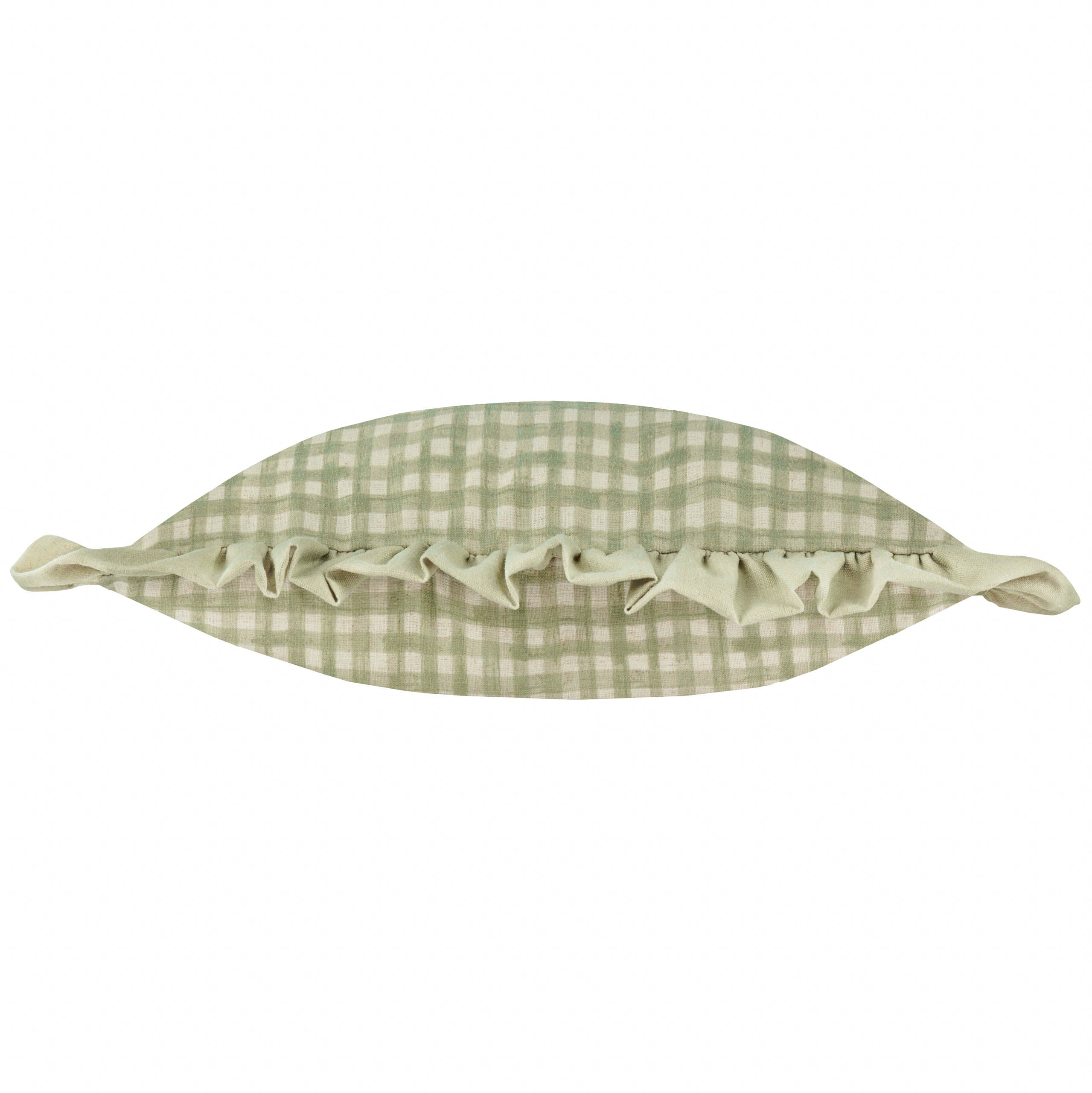 Meadow Haze Embroidered Ruffle Cushion