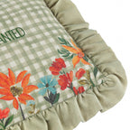 Meadow Haze Embroidered Ruffle Cushion